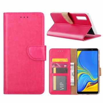 Ntech Samsung Galaxy A7 2018 Roze Portemonnee / Booktype TPU Lederen Hoesje