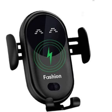 telefoonhouder auto ventilatie Zwart- telefoonhouders auto magnetisch Draadloze Autolader - Snelle Telefoonlader Auto - Draadloos Opladen- Ntech