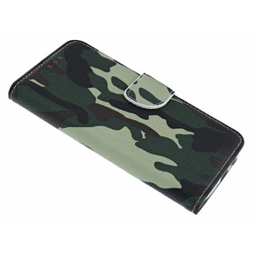 Ntech Camouflage Design Portemonnee Hoesje Met Pasjesruimte & Magneet flapje - Samsung Galaxy A50