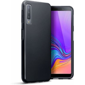 Hoesje voor Samsung Galaxy A7 (2018), gel case, mat zwart