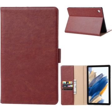 Samsung Tab A8 Hoes Premium Luxe Leren Bookcase Wine Rood - Samsung Galaxy A8 hoes Boekmodel - Samsung A8 hoesje - Samsung Tab A8 hoes 2022 10.5