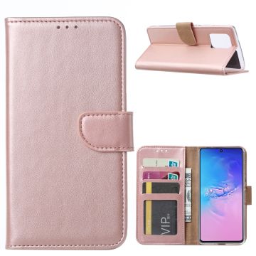 Samsung Galaxy S10 Lite (2020) Hoesje met Pasjeshouder - Rose goud