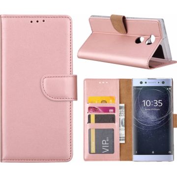 Sony Xperia XA2 Ultra Portmeonnee cover hoesje / boektype case Rose Goud