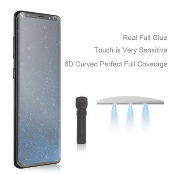 Samsung Galaxy Note 8 UV liquid Curved Tempered Glass full cover met UV lampje
