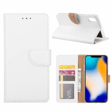 iPhone Xs Max Wit Booktype / Portemonnee TPU Lederen Hoesje