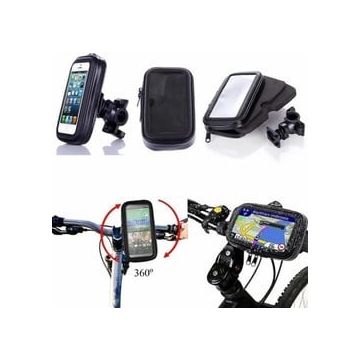 Zwart Fiets Houder Universeel Waterdicht & Shockproof Large Hoesje voor Samsung Galaxy A7 2018
