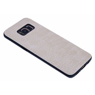 Beige Krokodil Hard Case Back Cover Hoesje Samsung Galaxy S8