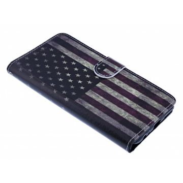 Amerikaanse Vlag Design Booktype TPU Hoesje Huawei Mate 10 Lite