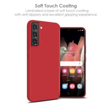 Samsung S22 Hoesje Silicone Backcover - Rood - Samsung Galaxy S22 hoesje Siliconen soft liquid - Samsung S22 case - hoesje Samsung S22
