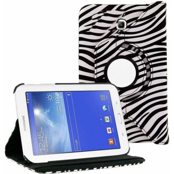 Samsung Galaxy Tab A 7.0 inch T280 / T285 Case met 360? draaistand cover hoesje Zebra / Zwart / Wit