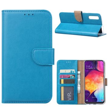 Ntech Portemonnee hoesje met Pasjesruimte voor Samsung Galaxy A70/A70s - Blauw