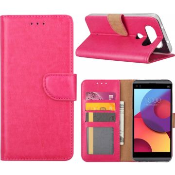 LG Q8 Portemonnee cover hoesje / book case Pink