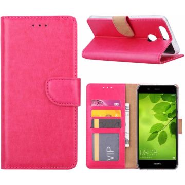 Huawei Nova 2 Plus Portemonnee hoesje / book case Pink