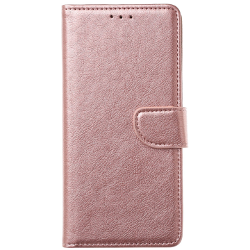 Hoesje Geschikt voor iPhone 15 Pro hoesje bookcase met 2x screenprotector – Rosegoud