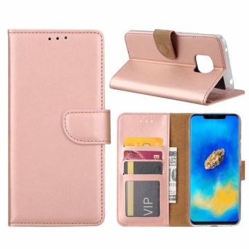Huawei Mate 20 Pro Rose Goud Booktype / Portemonnee TPU Lederen Hoesje