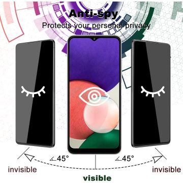 Samsung A22 4G Privacy Glass - Samsung Galaxy A22 4G Privacy Screen - Privacy Glass Galaxy A22 - Privacy Screenprotector Galaxy A22 4G - Privacy Screenprotector - 2 pack