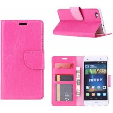 Huawei Nova Boektype / Portemonnee hoesje met stand Pink / Roze