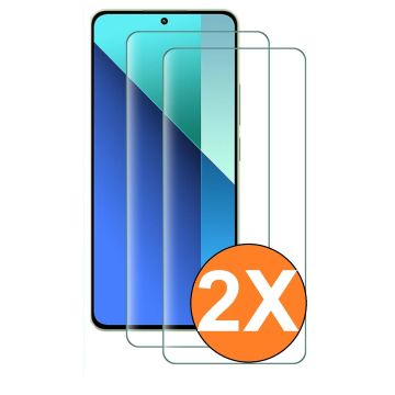 Screenprotector geschikt voor Xiaomi Redmi Note 13 4G / 5G - gehard Glas Tempered Glass - 2 Stuks