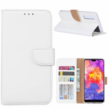 Ntech Hoesje voor Huawei P30 portemonnee hoesje / met opbergvakjes Wit
