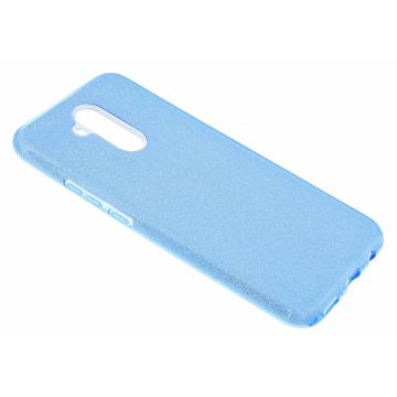 Huawei Mate 20 lite Blauw Glitter TPU Back Cover Hoesje