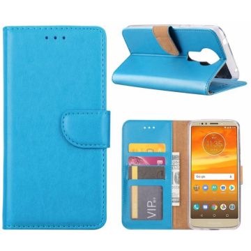 Motorola Moto E5 Plus Hoesje portemonnee case / geschikt voor 3 pasjes Blauw