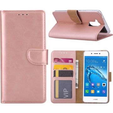 Huawei P10 Lite portmeonnee hoesje / booktype case Rose Goud