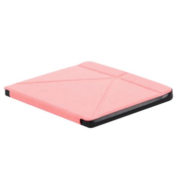 Kobo Libra H20 hoesje Licht Roze - kobo libra h20 sleepcover - kobo ereader Libra H20 hoes Bookcase - Hoes voor Kobo Libra h20 met Sluiting en Auto Sleep Functie