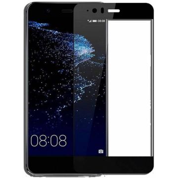 Huawei P10 Lite full coverage Curved Edge Frame ultra clear HD clarity tempered glass Zwart
