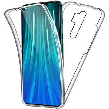 Xiaomi Redmi Note 8 Pro Dual TPU Case hoesje 360° Cover 2 in 1 Case ( Voor en Achter) Transparant