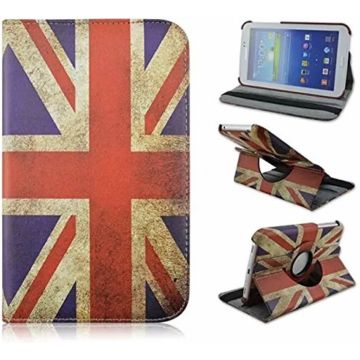 Samsung Galaxy Tab 3 - Lite 7.0 inch (T110 / T111 / T113) Tablet Case hoesje 360 Draaibaar - UK Flag