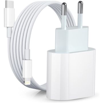 USB C Adapter met USB C naar lightning kabel 20W Geschikt voor iPhone 14 / iPhone 14 Pro