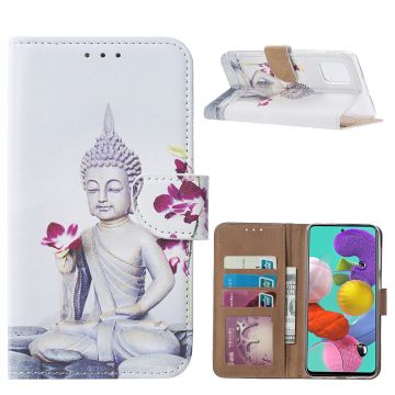 Samsung Galaxy A51 Portemonnee/Boek Hoesje - Boeddha & Bloem Design