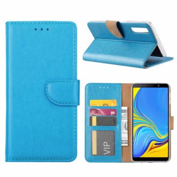 Ntech Samsung Galaxy A7 2018 Turquoise Portemonnee / Booktype TPU Lederen Hoesje