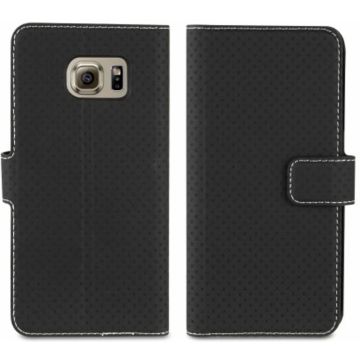Muvit Samsung Galaxy S6 Edge Wallet Stand case with 3 cardslots - Black