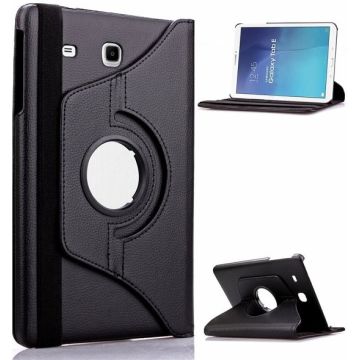 Ntech - Zwart Galaxy Tab E 9,6 inch Tablet Case hoesje met 360° draaistand cover hoes