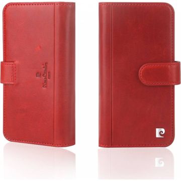iPhone X / Xs BoekType Hoesje Pierre Cardin Rood Leer