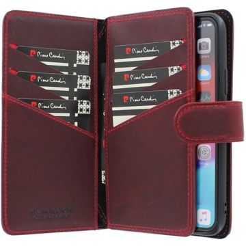 iPhone 11 Pro Bookcase hoesje - Pierre Cardin - Effen Rood - Leer