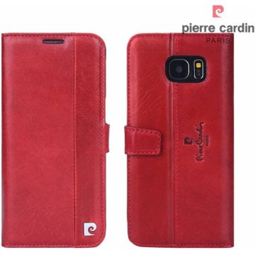 Pierre Cardin Samsung Galaxy S7 Edge hoesje rood leer