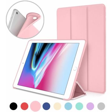 iPad (2018) (2017) 9.7 Inch Case, Ultra Slim Lightweight Smart hoesje met Trifold Cover Stand Rose goud