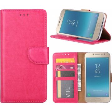 Hoesje voor Samsung Galaxy j2 Pro (2018) portemonnee hoesje / met opbergvakjes Roze