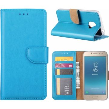 Hoesje voor Samsung Galaxy j2 Pro (2018) portemonnee hoesje / met opbergvakjes Blauw
