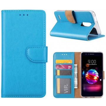 LG K10 (2018) portemonnee Hoesje met opbergvakjes Blauw
