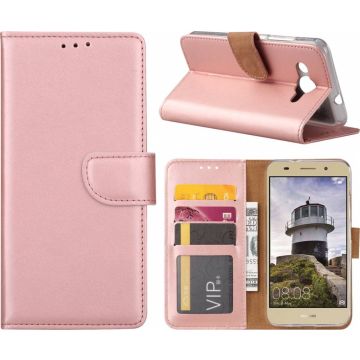 Hoesje voor Huawei Y3 (2018) boektype case / geschikt voor 3 pasjes Rose Goud