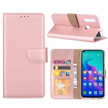Ntech Hoesje voor Huawei nova 4 portemonnee hoesje / met opbergvakjes Rose Goud