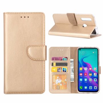 Ntech Hoesje voor Huawei nova 4 portemonnee hoesje / met opbergvakjes Goud
