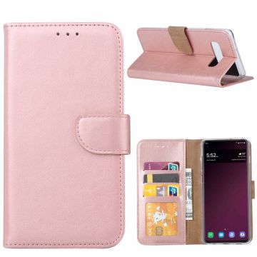 Ntech Portemonnee Hoesje voor Samsung Galaxy S10 Plus - Rose Goud
