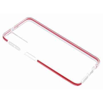 Ntech Samsung Galaxy A7 Rood &Transparant Anti Shock Back hoesje