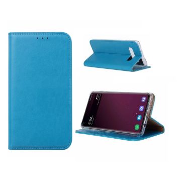 Ntech Samsung Galaxy S10e Luxe TPU / PU Leder Flip Cover met Pasjes houder & Magneetsluiting Blauw