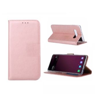 Ntech Samsung Galaxy S10e Luxe TPU / PU Leder Flip Cover met Pasjes houder & Magneetsluiting Rose Goud