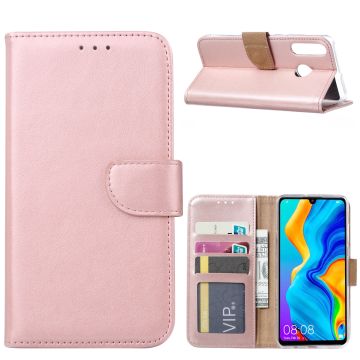 Ntech Huawei P30 Lite / P30 Lite New Edition portemonnee hoesje / book case - Rose Goud